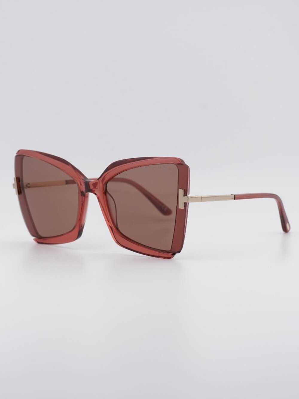 Tom Ford Gia FT0766 72Y Sunglasses Pink Butterfly Frame, Light Rose Lenses